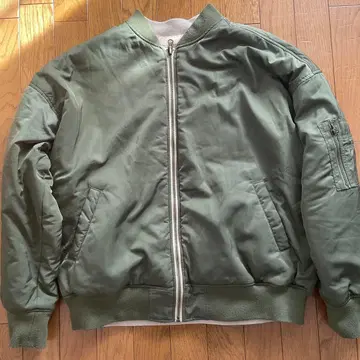 올리브 그린 MA-1 자켓 플리스 안감