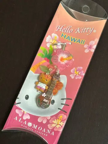 초레어 헬로키티 하와이 한정판 스트랩 일광화상 우쿨렐레 하이비스커스