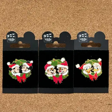 디즈니 크리스마스 디즈니 스토어 핀 배지 리스