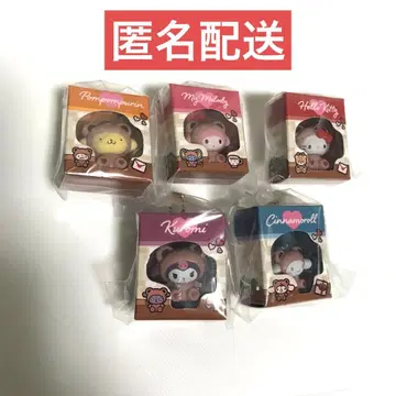산리오 캐릭터즈 미니어처 패키지 컬렉션 가챠 전 5종 컴프