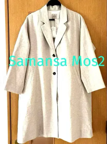 택 포함 새상품 사만사 모스모스 울 마 혼방 루즈핏 롱 코트