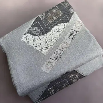 여름 후쿠로 오비 그레이 린넨