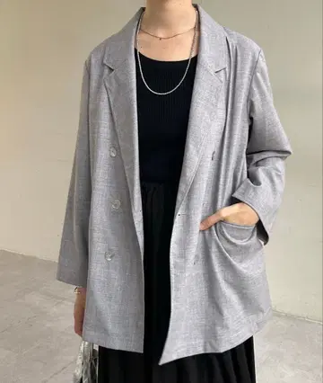 SHENERY 시너리 더블 자켓 그레이