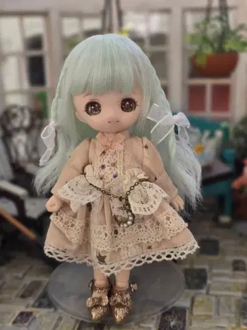 오비츠 11용 가발 (4.5인치) 연한 녹색