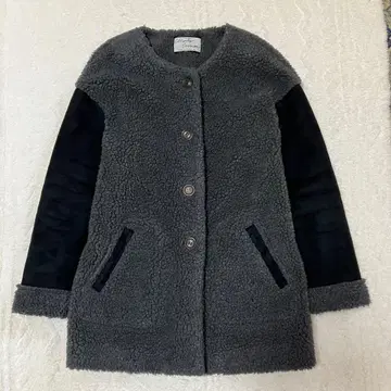 미스티우먼 노카라 보아 코트 무스탕풍