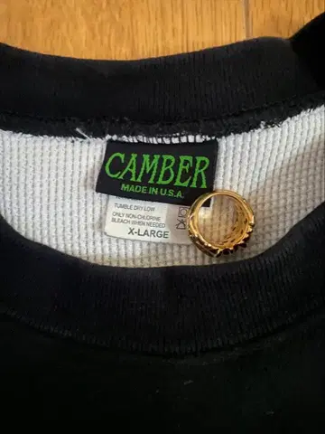 90s 캠버 더블 페이스 안감 서멀 블랙 USA 헤비