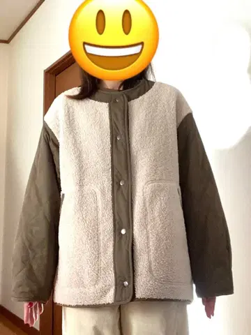 리버서블 퀼팅 자켓 베이지 카키