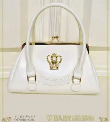 BABY 베이비 왕관 가마구치 bag 오프화이트 미사용 새상품