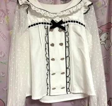 리즈리사 더블 하트 세일러 블라우스