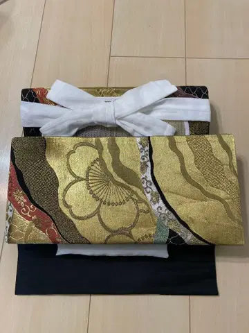 츠쿠리 오비 후쿠로 오비 골드 x 블랙