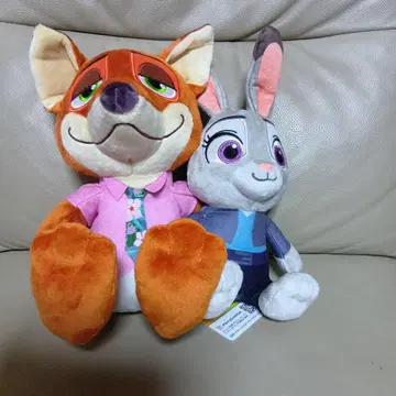 주토피아 봉제 인형 세트 닉 주디