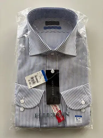 [ 미개봉 새상품 ] HILTON 스트라이프 드레스 셔츠 L 사이즈