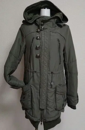 카키 모즈 코트 MAISON GILFY 밀리터리 헤이세이 갸루