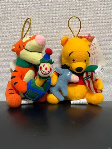 Disney 크리스마스 봉제 인형 오너먼트 티거 곰돌이 푸
