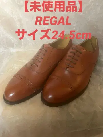 [ 미사용품 ] REGAL 브라운 가죽 드레스 슈즈 캡토
