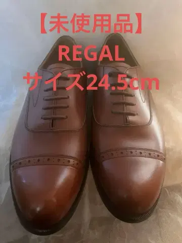 [ 미사용품 ] REGAL 브라운 가죽 드레스 슈즈 사이즈 24.5cm