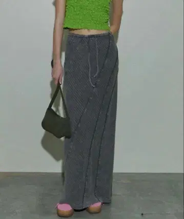 MAISON SPECIAL 리브 맥시 타이트 스커트