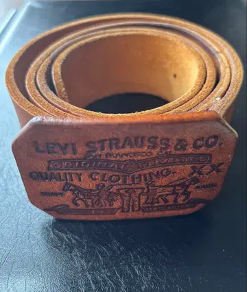[ 레어 모델 ] Levi's 리바이스 빈티지 데님 가죽 벨트