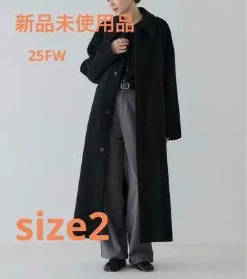 리버 롱 스텐카라 코트 크루레 2 블랙 25FW Crewre