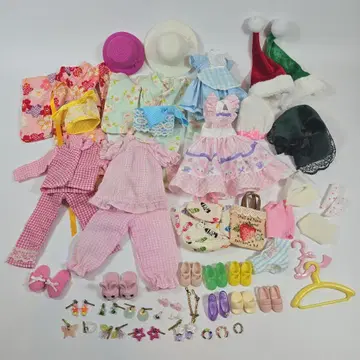 2 리카짱 의류, 잡화 럭셔리 세트 귀걸이, 목걸이, 모자, 가방, 신발