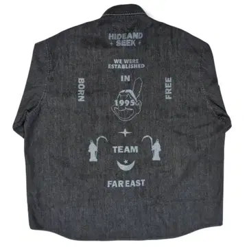 H&S 데님 프린트 자켓 미사용 택 포함