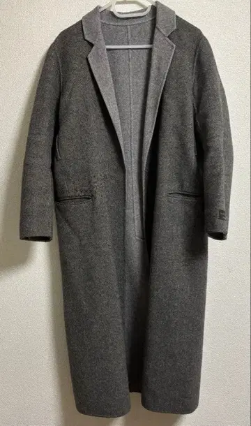 루즈 비프 MANTEC0 그레이 헤링본 롱 코트