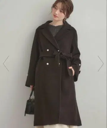 Couture Brooch 펄 진주 단추 체스터 코트