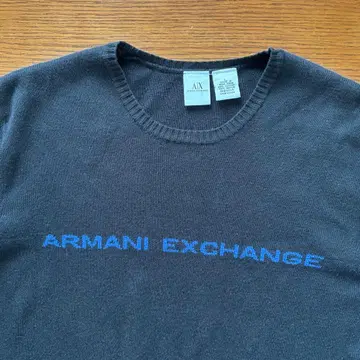 아르마니 익스체인지 크루넥 니트 스웨터 L 블랙