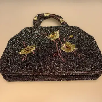 꽃무늬 자수 핸드백