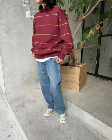 FARAH 'Border Printed Sweatshirt' M 사이즈