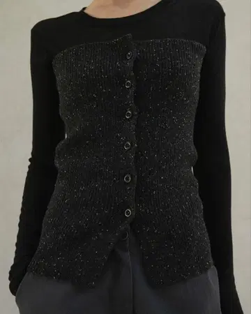 OHOTORO Mixed Tube Knit black