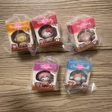 산리오 캐릭터즈 미니어처 패키지 컬렉션 전 5종 컴프 세트