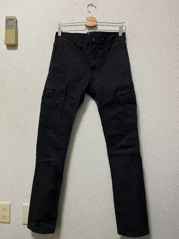 00s 키미노리모리시타 기믹 카고 팬츠 /44 블랙 지퍼 y2k