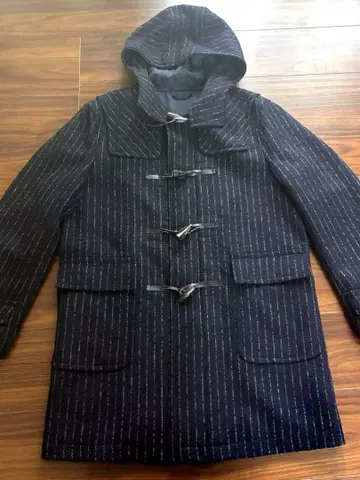 DOCLASSE 스트라이프 패턴 더플 코트