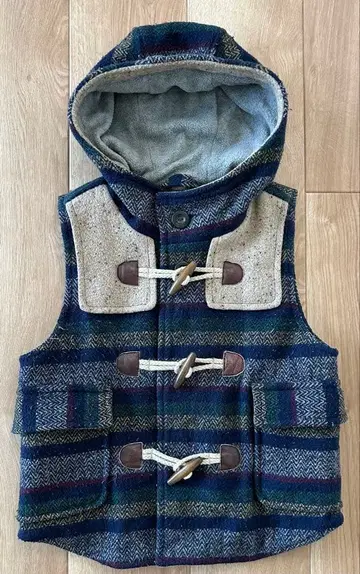 CUBE SUGER 후드 부착 울 혼방 더플 베스트