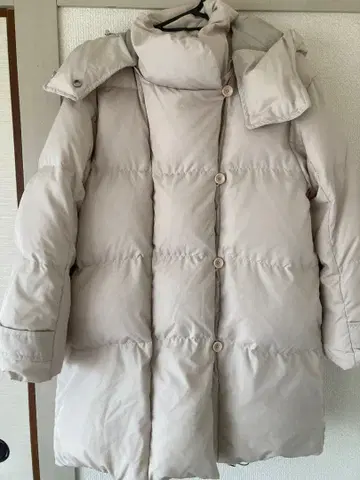 SNIDEL 베이지 다운 자켓 후드 부착