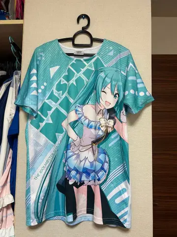 하츠네 미쿠 풀 그래픽 T셔츠 아이돌 마스터 콜라보