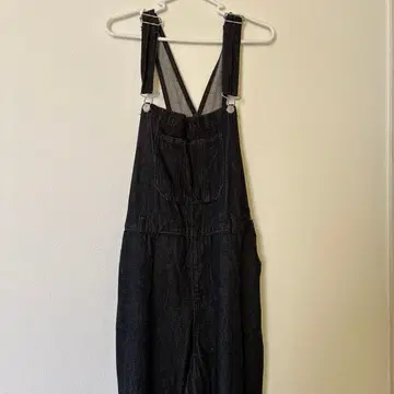 무인양품 나무 열매에서 만든 카폭 혼방 데님 오버롤