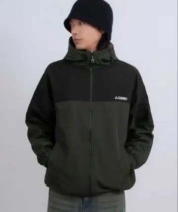 GERRY 마운틴 후드티 다크 그린/블랙