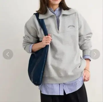 JOURNAL STANDARD relume 그레이 하프 지퍼 맨투맨