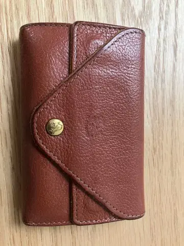 일비종떼 브라운 가죽 접이식 지갑