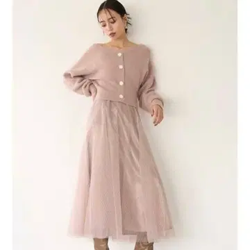 [ 새상품 ] SNIDEL 가디건 샤샤 스커트 셋업