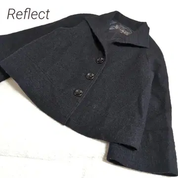 리플렉트 울 100 플레어 숏코트 블랙