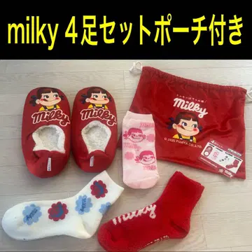 milky 밀키 삭스 4족 세트 23~25cm 복조리 파우치 포함