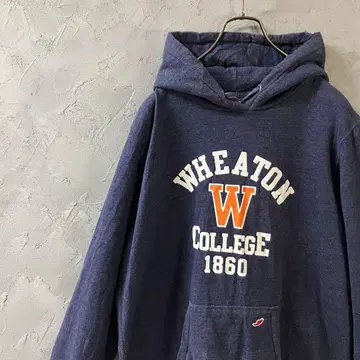 빈티지 후드티 풀오버 빅 프린트 칼리지 자수 IW17