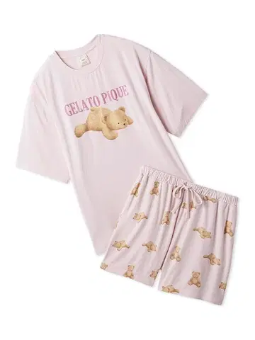 [ 새상품 ] 젤라또피케 베어 원포인트 T셔츠 & 숏팬츠 세트