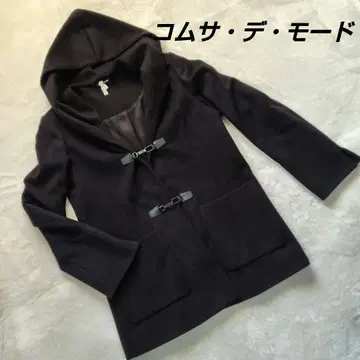 고급 더플 코트 다크 네이비 9호 울 100%