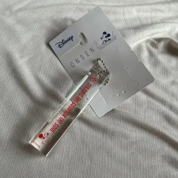 미사용 새상품 디즈니 미니 마우스 투명 스트랩 키링