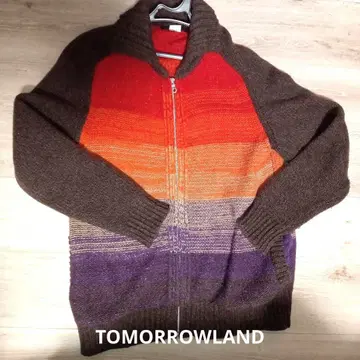 니트 자켓 오렌지 브라운 퍼플