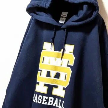 길단 SM 베이스볼 빅 로고 후드 맨투맨 네이비 컬러 L 구제 의류